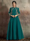 Sea Green Colour Latest Fancy Designer Festive Wear Soft Tapeta With Embroidery Work Gown Collection 1406-B